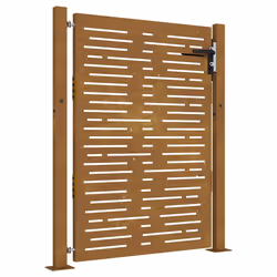 Cancello da Giardino 105x130 cm Acciaio Corten Design Quadratocod mxl 104030 - Vista aggiuntiva 2