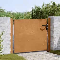vidaXL Cancello da Giardino 105x105 cm in Acciaio Corten - Vista aggiuntiva 3