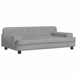 Lettino per Cani Grigio Chiaro 90x53x30 cm in Vellutocod mxl 71180 - Vista aggiuntiva 2