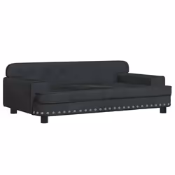 Lettino per Cani Nero 90x53x30 cm in Vellutocod mxl 119159 - Vista aggiuntiva 2