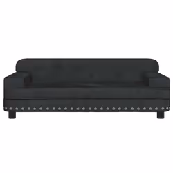 Lettino per Cani Nero 90x53x30 cm in Vellutocod mxl 119159 - Vista aggiuntiva 3