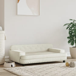Vidaxl - Lettino per Cani Crema 90x53x30 cm in Velluto 14248