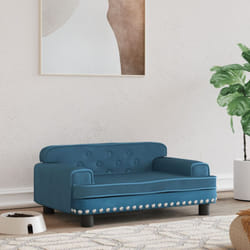 Lettino per Cani Blu 70x45x30 cm in Velluto Vidaxl 95527