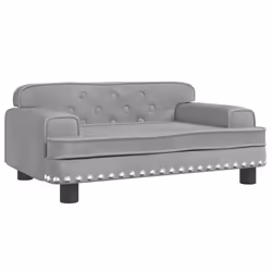 Lettino per Cani Grigio Chiaro 70x45x30 cm in Vellutocod mxl 71187 - Vista aggiuntiva 2