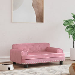 Lettino per Cani Rosa 70x45x30 cm in Velluto Vidaxl 17064