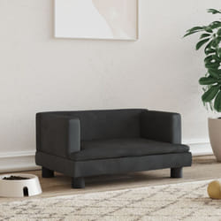 Lettino per Cani, Brandina per Cani Nero 60x40x30 cm in Velluto Vidaxl