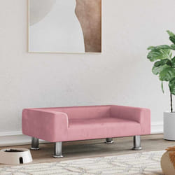 Vidaxl - Lettino per Cani, Brandina per Cani Rosa 70x45x26, 5 cm in Velluto