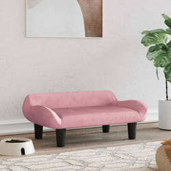 Vidaxl - Lettino per Cani Rosa 70x40x24 cm in Velluto 124695