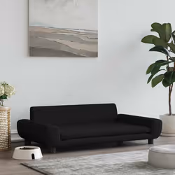 Lettino per Cani Nero 100x54x33 cm in Vellutocod mxl 95246