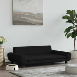 Lettino per Cani Nero 100x54x33 cm in Vellutocod mxl 95246