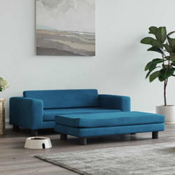 Vidaxl - Lettino per Cani con Estensione Blu 100x50x30 cm in Velluto