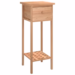 vidaXL Tavolino con Cassetto 25x25x60 cm Legno Massello di Noce - Vista aggiuntiva 2
