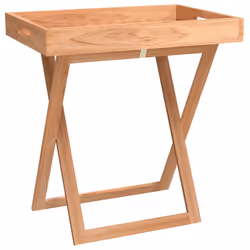 Tavolo a Vassoio Pieghevole 52x36x56,5cm Legno Massello di Nocecod mxl 127063 - Vista aggiuntiva 2