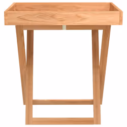 Tavolo a Vassoio Pieghevole 52x36x56,5cm Legno Massello di Nocecod mxl 127063 - Vista aggiuntiva 3