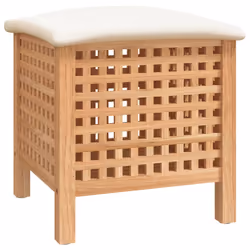 Sgabello da Bagno 48x47,5x52 cm in Legno Massello di Nocecod mxl 70380 - Vista aggiuntiva 2