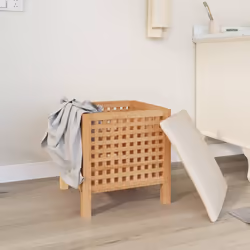 Sgabello da Bagno 48x47,5x52 cm in Legno Massello di Nocecod mxl 70380 - Vista aggiuntiva 3