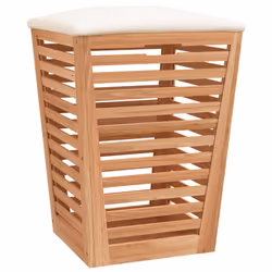 Sgabello da Bagno 40,5x40,5x56 cm in Legno Massello di Nocecod mxl 73313 - Vista aggiuntiva 2