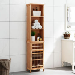 Vidaxl - Armadietto da Bagno 42x29x182 cm in Legno Massello di Noce 11776