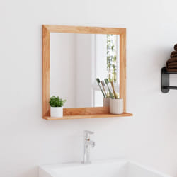 Vidaxl - Specchio da Parete 55x55 cm in Legno Massello di Noce