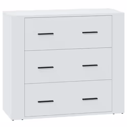 vidaXL Credenza Bianca 80x33x70 cm in Legno Multistrato - Vista aggiuntiva 2
