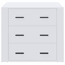 vidaXL Credenza Bianca 80x33x70 cm in Legno Multistrato - Vista aggiuntiva 3