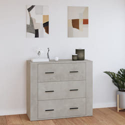 vidaXL Credenza Grigio Cemento 80x33x70 cm in Legno Multistrato