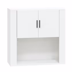 vidaXL Mobile a Parete Bianco 80x33x80 cm in Legno Multistrato - Vista aggiuntiva 2