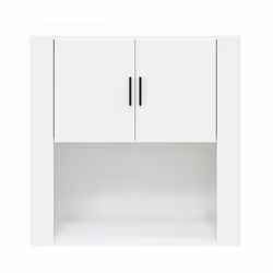 vidaXL Mobile a Parete Bianco 80x33x80 cm in Legno Multistrato - Vista aggiuntiva 3