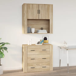 vidaXL Armadietto a Muro Rovere Sonoma 80x33x80 cm Legno Multistrato
