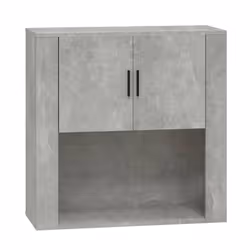 vidaXL Mobile a Parete Grigio Cemento 80x33x80 cm in Legno Multistrato - Vista aggiuntiva 2