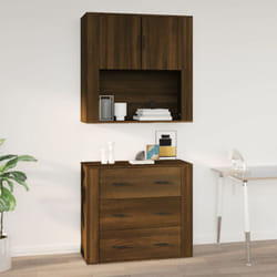 Vidaxl - Pensile da Cucina, Armadietto a Muro Rovere Marrone 80x33x80 cm Legno Multistrato
