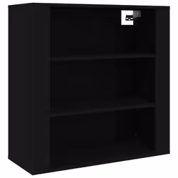 vidaXL Mobile a Parete Nero 80x33x80 cm in Legno Multistrato - Vista aggiuntiva 2
