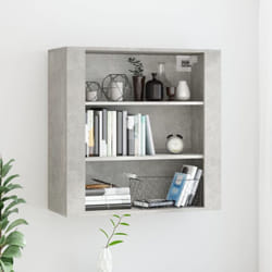 Vidaxl - Armadietto da bagno, Mobile a Parete Grigio Cemento 80x33x80 cm in Legno Multistrato