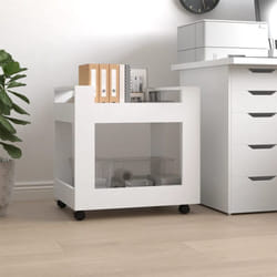 Carrello per Scrivania bianco 60x45x60 cm in Legno Multistrato Vidaxl 8633
