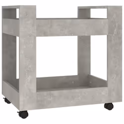 vidaXL Carrello Scrivania Grigio cemento 60x45x60 cm Legno Multistrato - Vista aggiuntiva 2