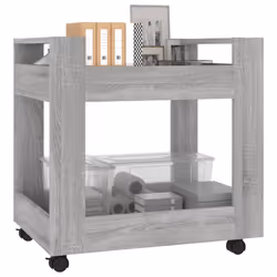 vidaXL Carrello Scrivania Grigio Sonoma 60x45x60 cm Legno Multistrato - Vista aggiuntiva 3