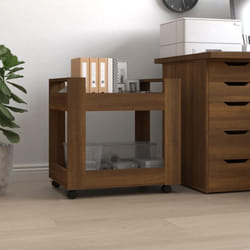 Carrello Scrivania Rovere Marrone 60x45x60 cm Legno Multistrato Vidaxl 8055