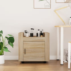 Carrello Scrivania rovere sonoma 60x45x60 cm Legno Multistrato Vidaxl 1983