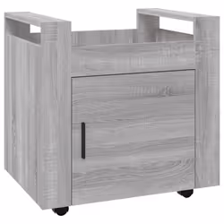 vidaXL Carrello Scrivania Grigio Sonoma 60x45x60 cm Legno Multistrato - Vista aggiuntiva 2
