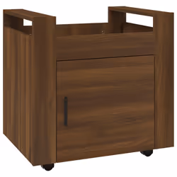 vidaXL Carrello Scrivania Rovere Marrone 60x45x60 cm Legno Multistrato - Vista aggiuntiva 2