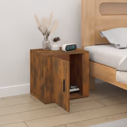 vidaXL Comodino Rovere Fumo 50x39x47 cm - Vista aggiuntiva 3