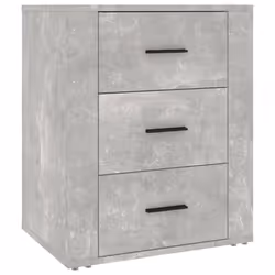 vidaXL Comodino Grigio Cemento 50x36x60 cm in Legno Multistrato - Vista aggiuntiva 2