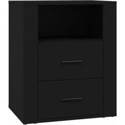 Vidaxl - Comodino Nero 50x36x60 cm in Legno Multistrato
