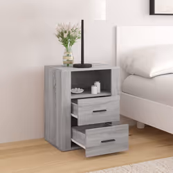 vidaXL Comodino Grigio Sonoma 50x36x60 cm in Legno Multistrato - Vista aggiuntiva 3