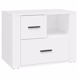 vidaXL Comodino Bianco 60x36x45 cm in Legno Ingegnerizzato - Vista aggiuntiva 2