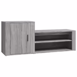 vidaXL Scarpiera Grigio Sonoma 130x35x54 cm in Legno Multistrato - Vista aggiuntiva 2