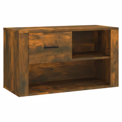 vidaXL Scarpiera Rovere Fumo 80x35x45 cm in Legno Multistrato - Vista aggiuntiva 2