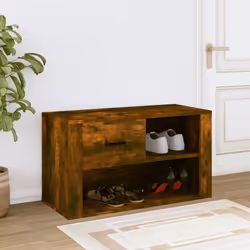 vidaXL Scarpiera Rovere Fumo 80x35x45 cm in Legno Multistrato - Vista aggiuntiva 3