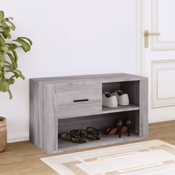 vidaXL Scarpiera Grigio Sonoma 80x35x45 cm in Legno Multistrato - Vista aggiuntiva 3