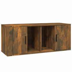 vidaXL Mobile TV Rovere Fumo 100x35x40 cm in Legno Multistrato - Vista aggiuntiva 2